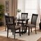 Baxton Studio Nellie Sand Upholstered and Dark Brown Wood 5-Piece Dining Set 169-9397-10898 - alternate 9
